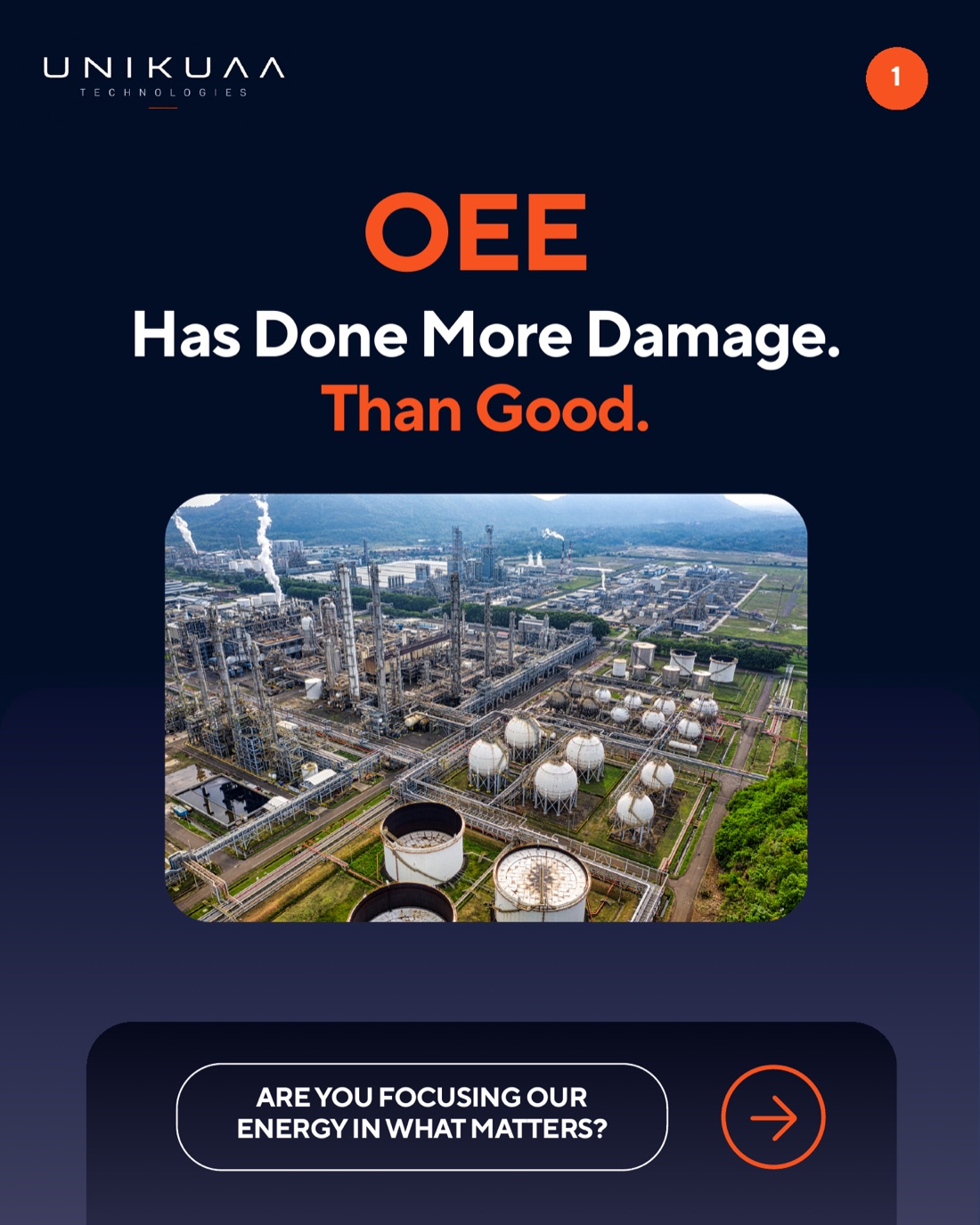 Unikuaa OEE carousel cover stating OEE has done more damage than good